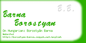 barna borostyan business card