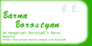 barna borostyan business card